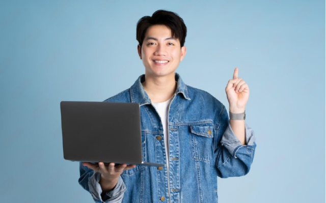 Image of a guy working with a Google Ads account.