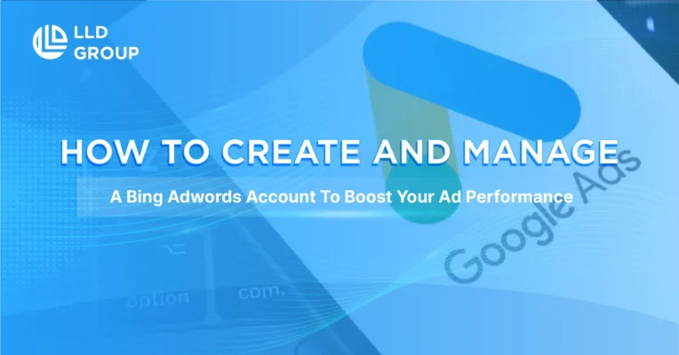 Banner showing how to create and manage a Bing Adwords account.