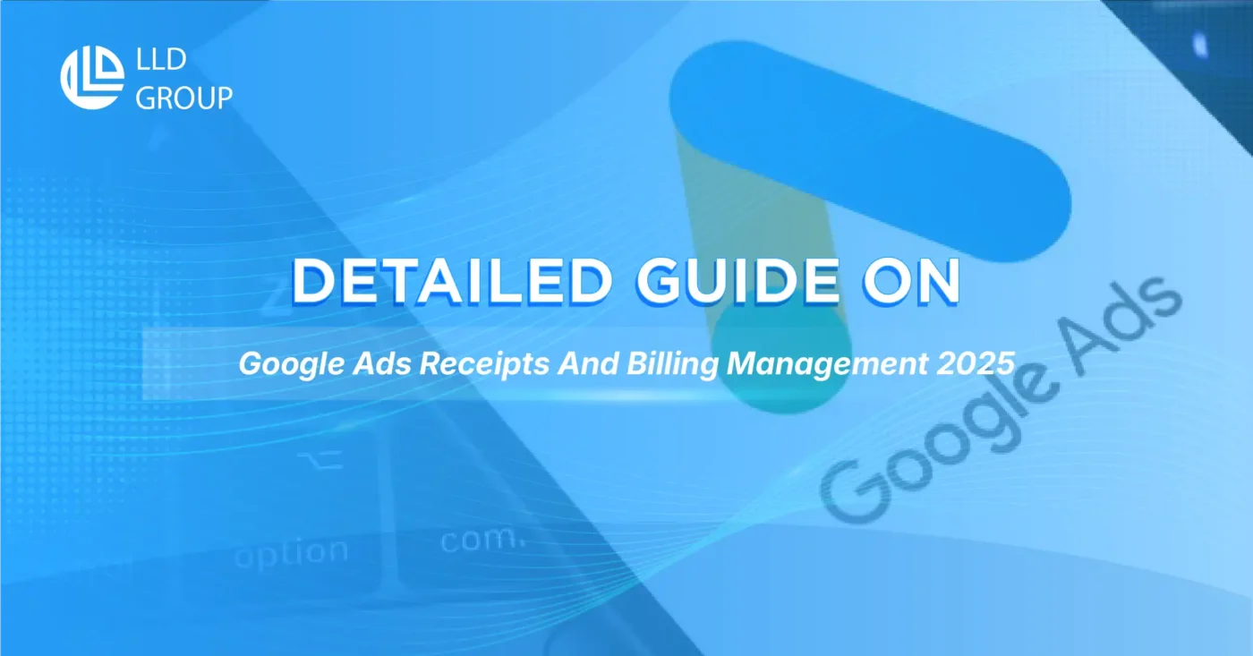 Example of Google Ads receipts used by advertising agencies for client billing.