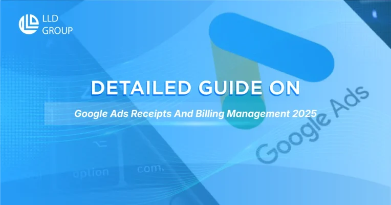 Example of Google Ads receipts used by advertising agencies for client billing.