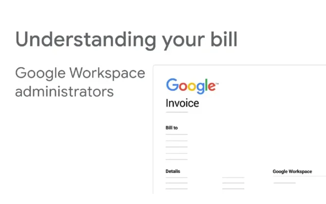 Google Workspace invoice illustration for administrators.
