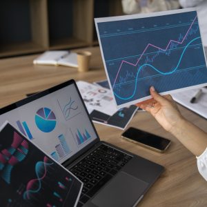 office-workers-using-finance-graphs